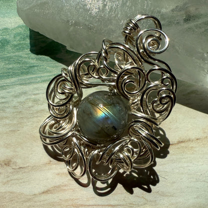 Stillness In The Storm: labradorite pendant ON HOLD