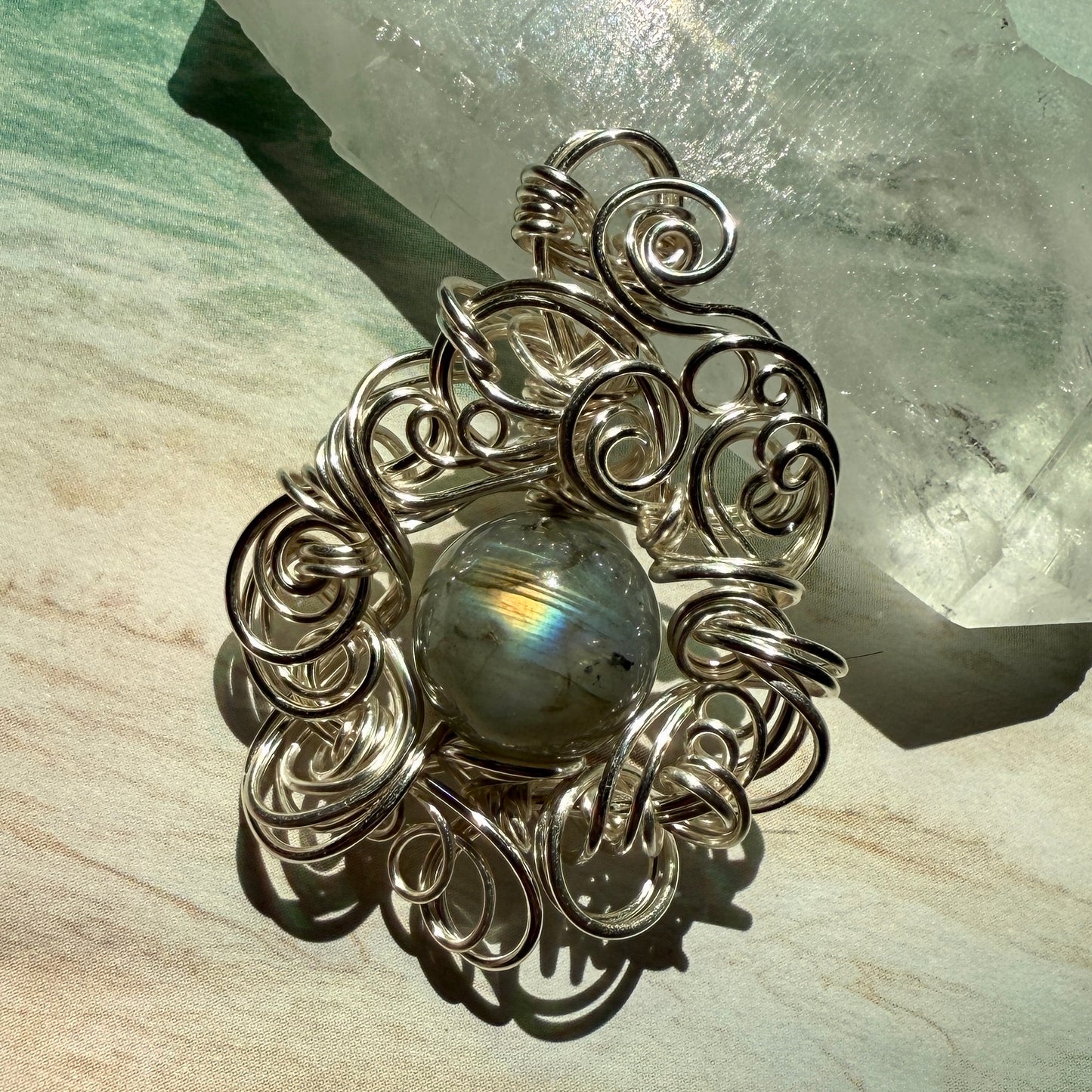 Stillness In The Storm: labradorite pendant ON HOLD