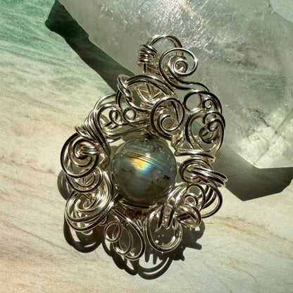 Stillness In The Storm: labradorite pendant ON HOLD