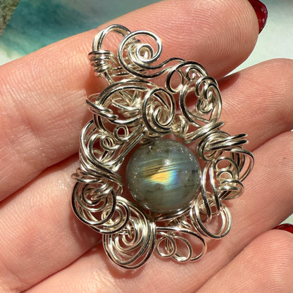 Stillness In The Storm: labradorite pendant ON HOLD