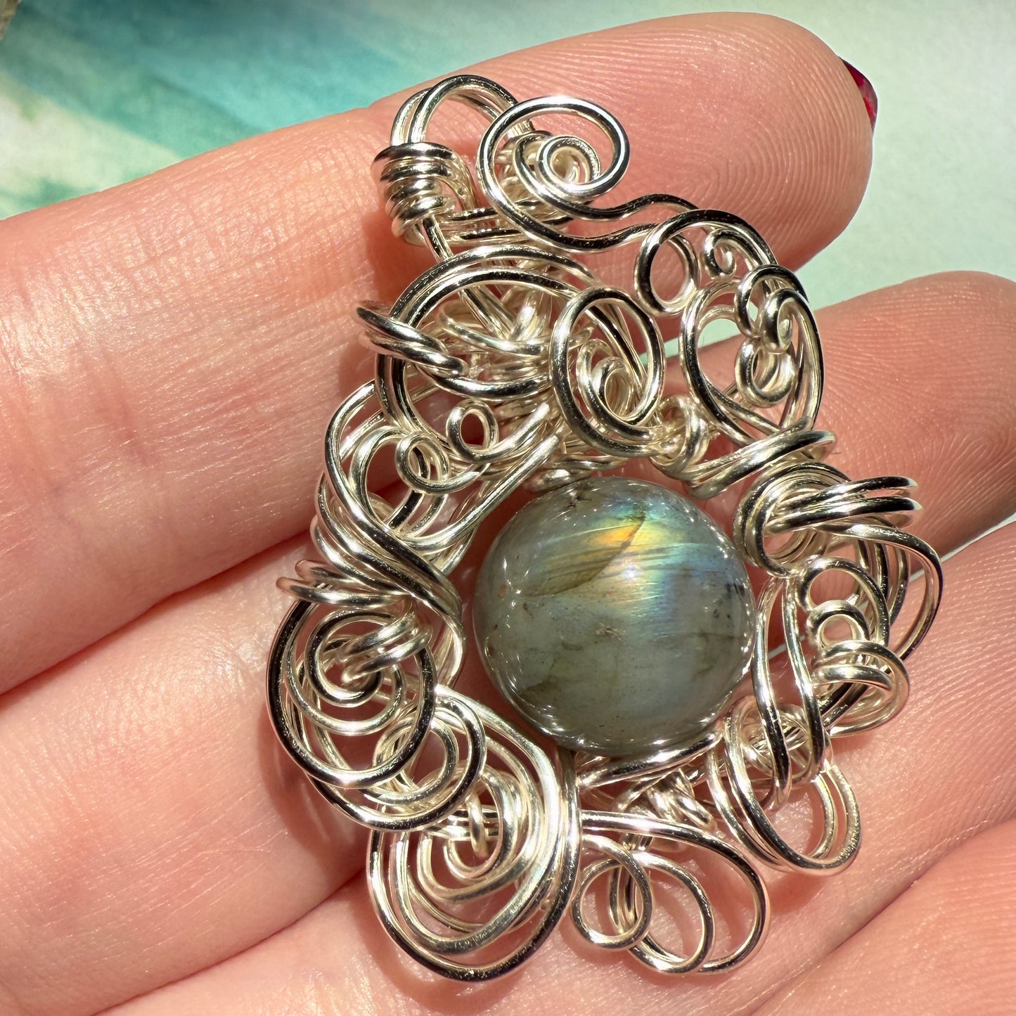 Stillness In The Storm: labradorite pendant ON HOLD