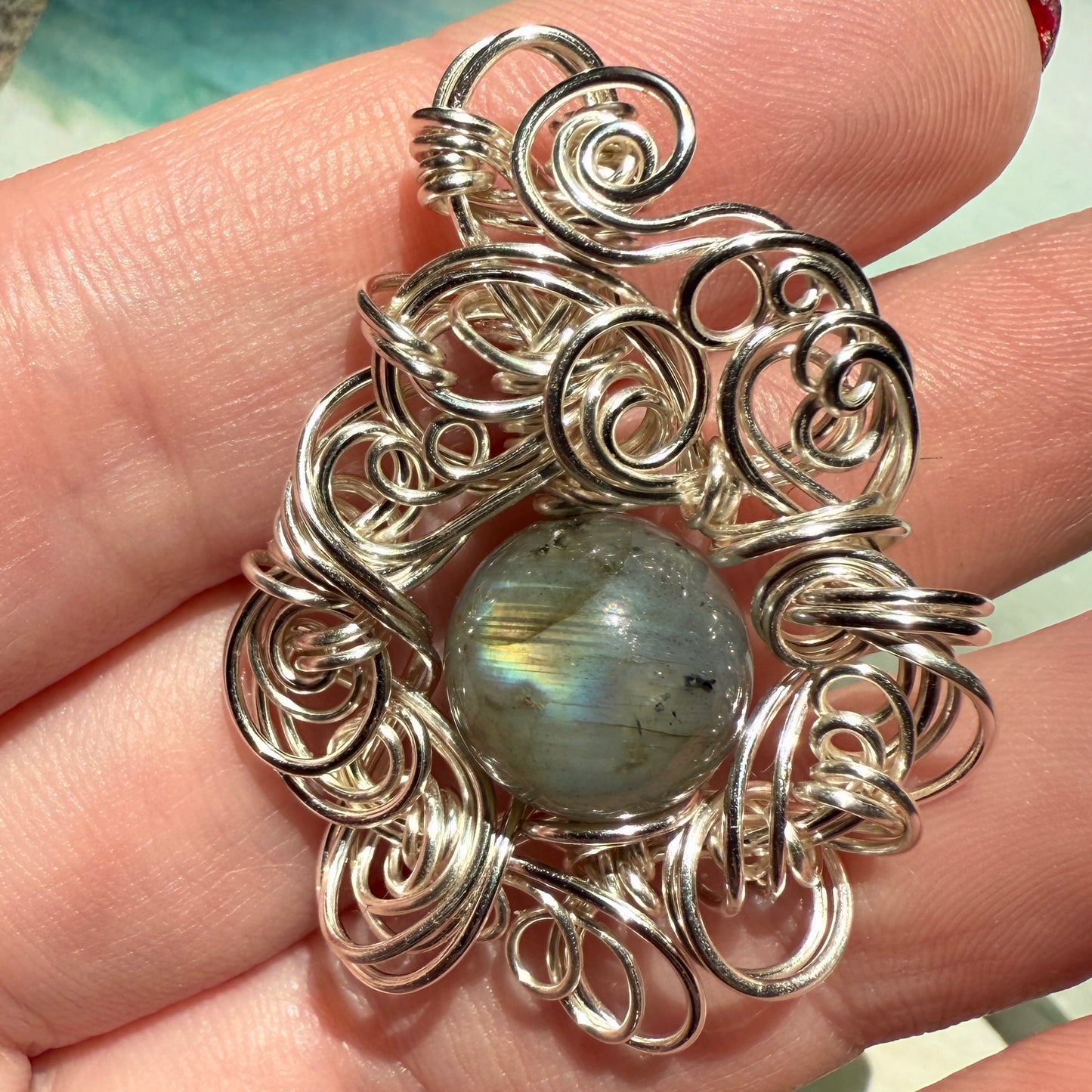 Stillness In The Storm: labradorite pendant ON HOLD