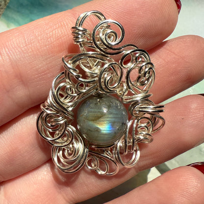 Stillness In The Storm: labradorite pendant ON HOLD