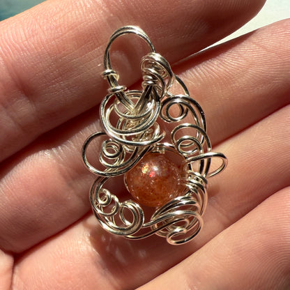 Stillness In The Storm: sunstone pendant