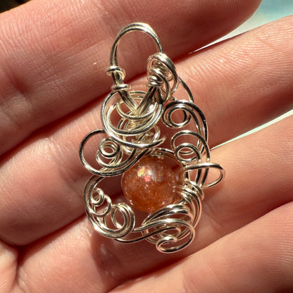 Stillness In The Storm: sunstone pendant