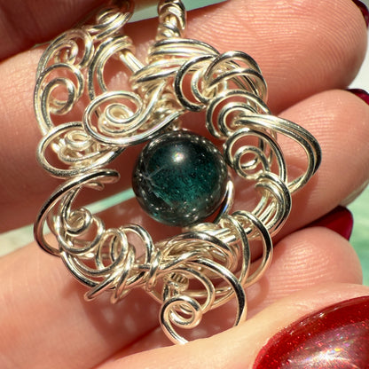 Stillness In The Storm: green kyanite pendant