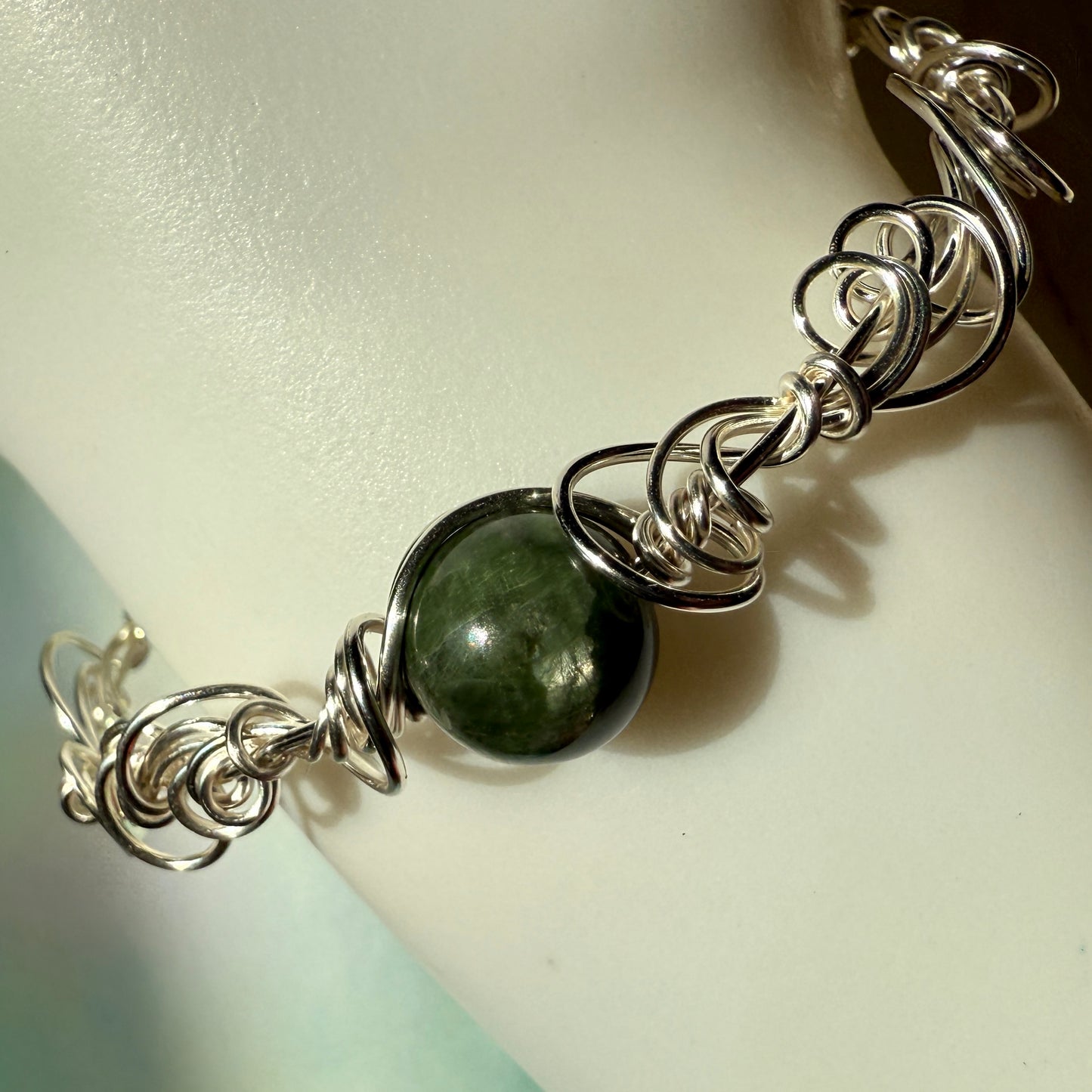 Stillness In The Storm: chrome diopside bracelet