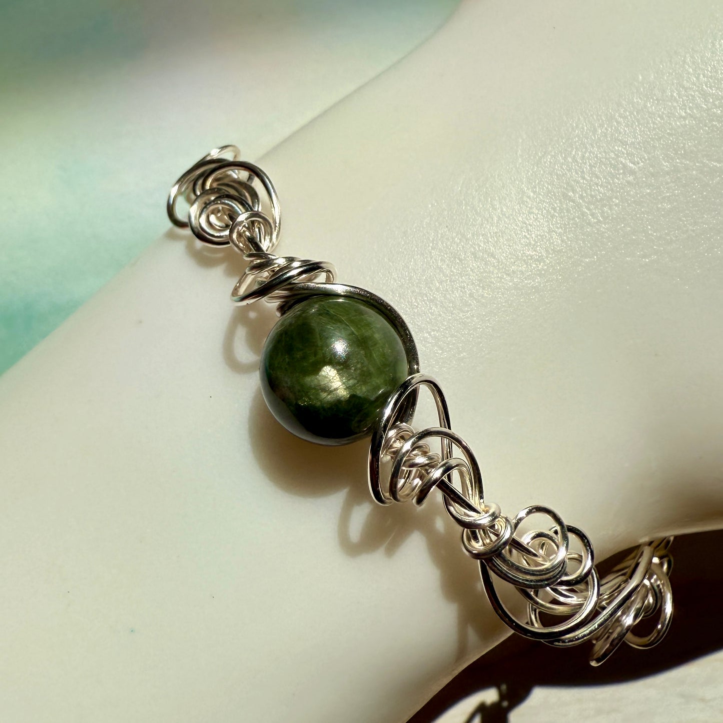 Stillness In The Storm: chrome diopside bracelet
