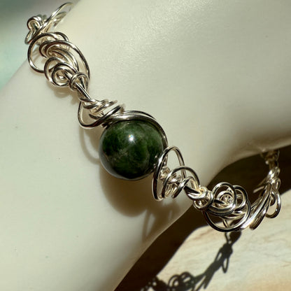 Stillness In The Storm: chrome diopside bracelet