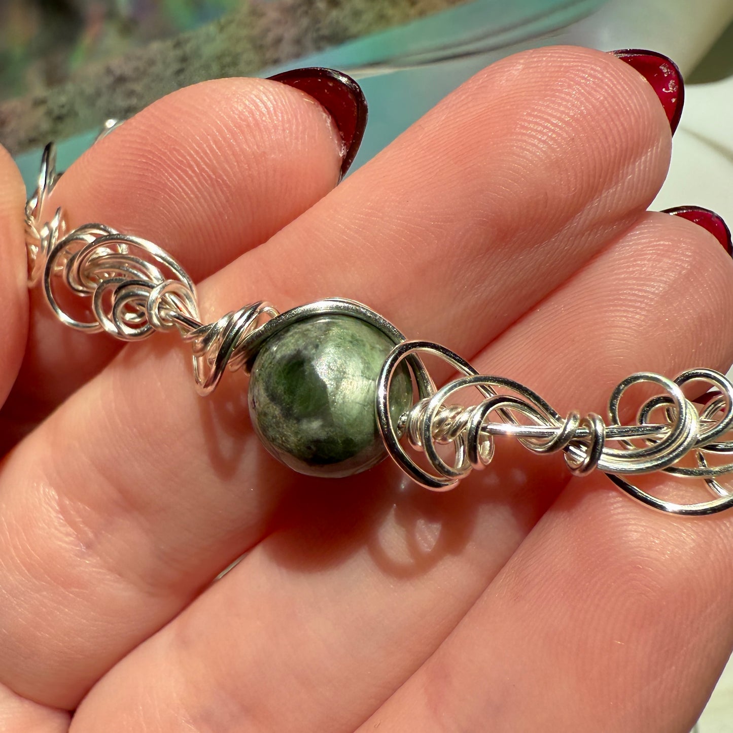 Stillness In The Storm: chrome diopside bracelet