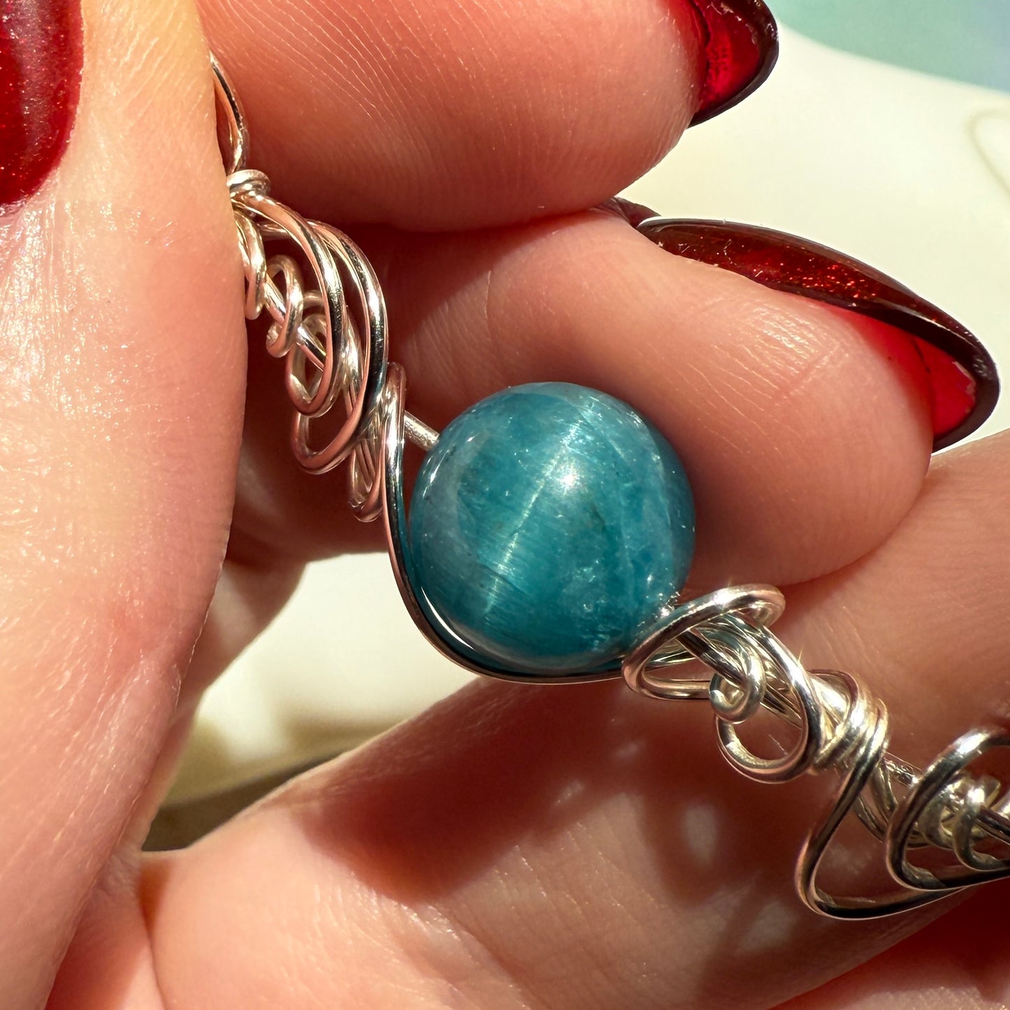 Stillness In The Storm: apatite bracelet