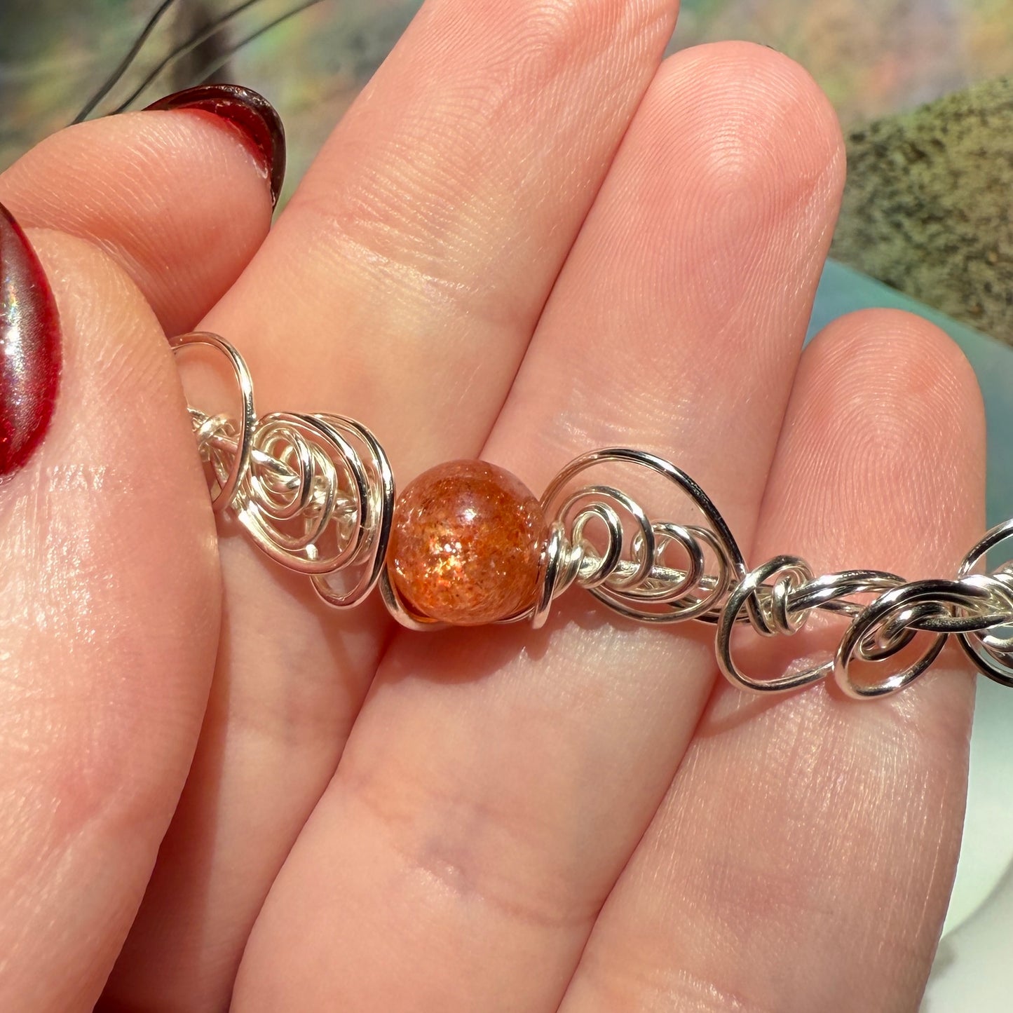Stillness In The Storm: sunstone bracelet