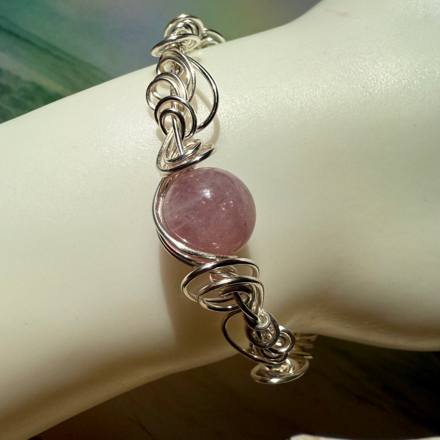 Stillness In The Storm: rose quartz bracelet