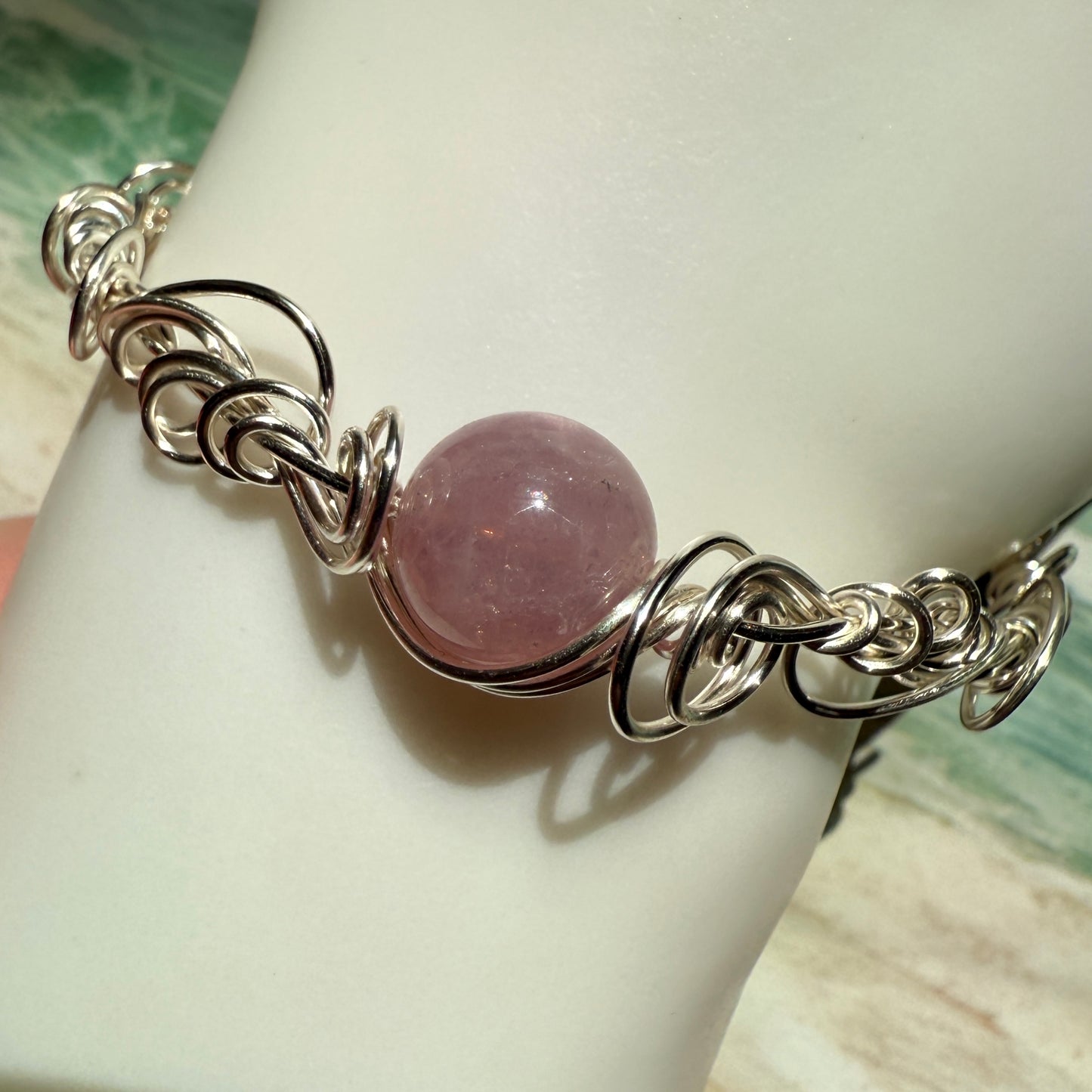 Stillness In The Storm: rose quartz bracelet
