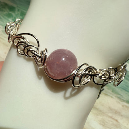 Stillness In The Storm: rose quartz bracelet