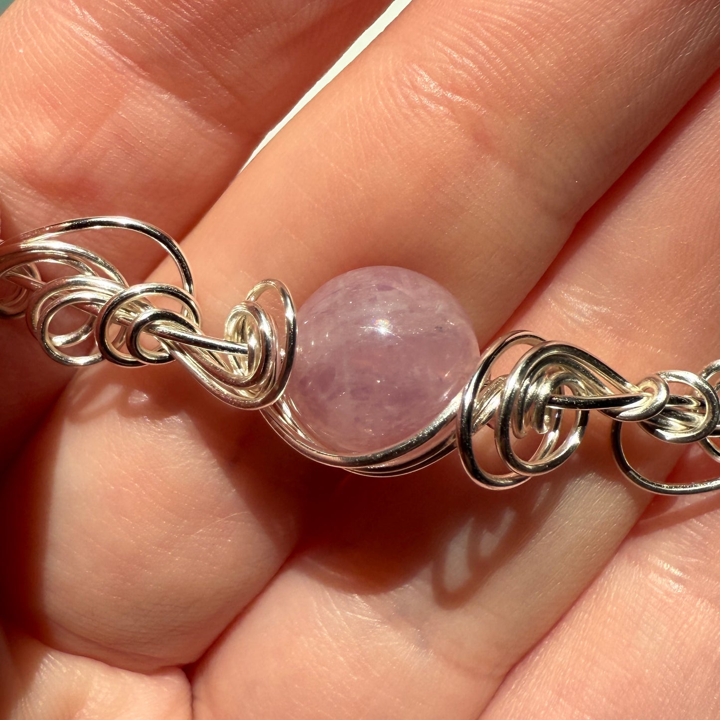 Stillness In The Storm: rose quartz bracelet
