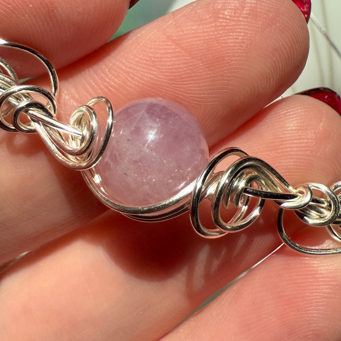 Stillness In The Storm: rose quartz bracelet