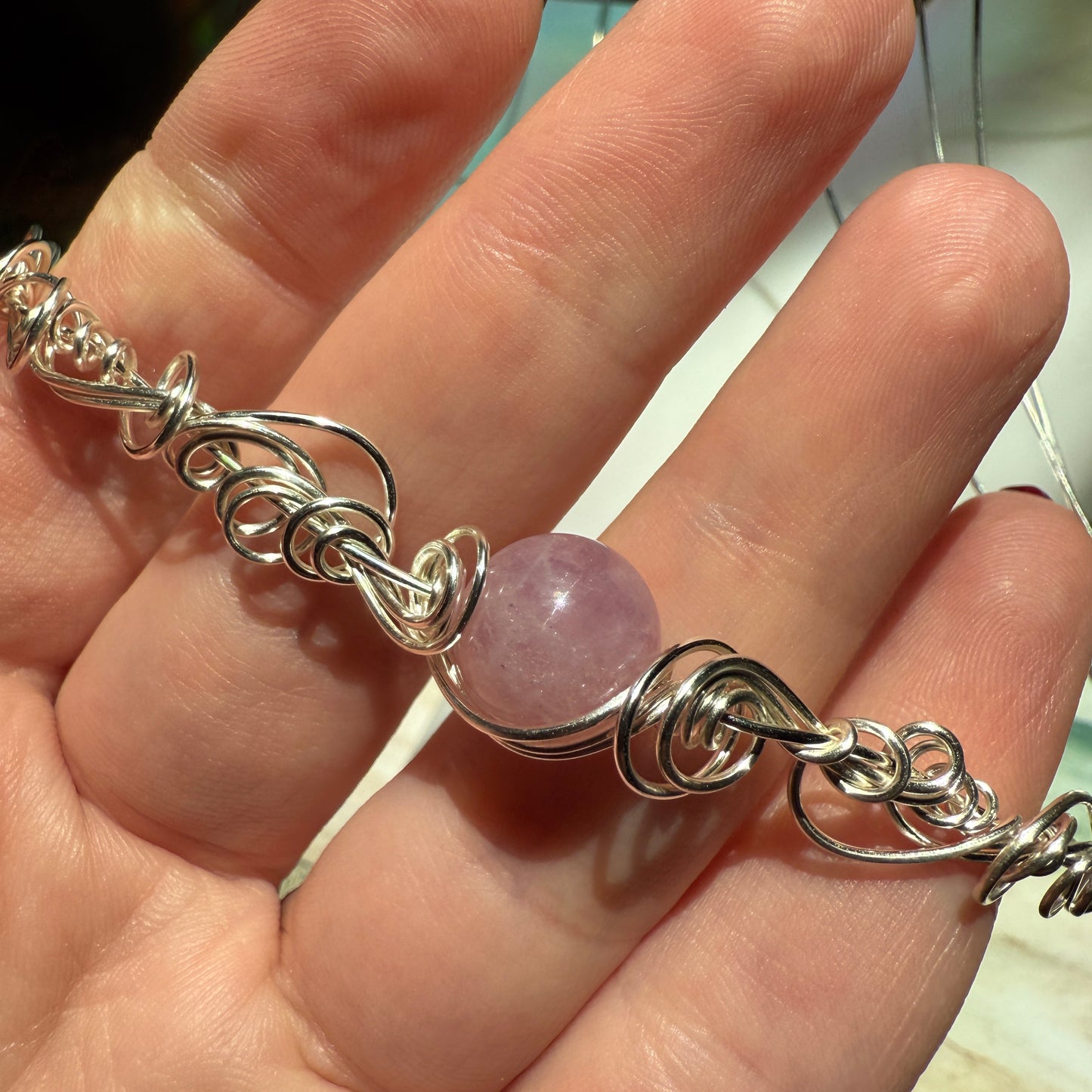 Stillness In The Storm: rose quartz bracelet