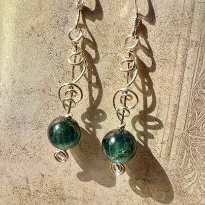 Stillness In The Storm: green kyanite earrings