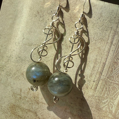Stillness In The Storm: labradorite earrings