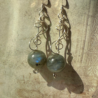 Stillness In The Storm: labradorite earrings