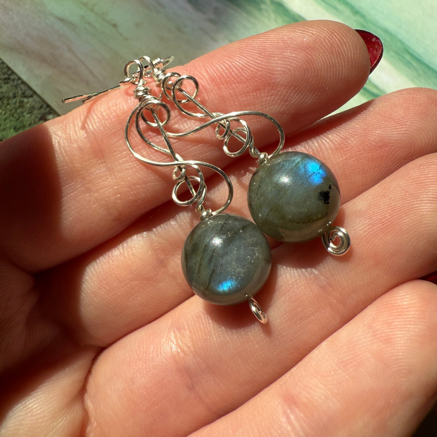 Stillness In The Storm: labradorite earrings