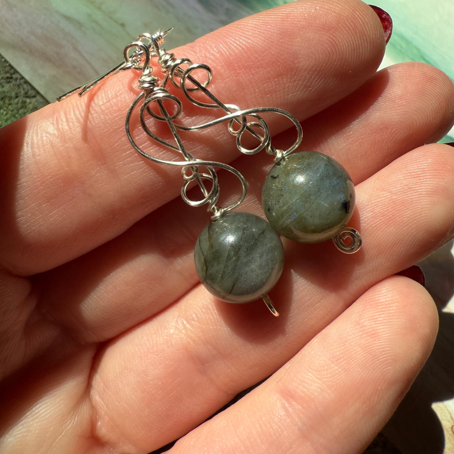 Stillness In The Storm: labradorite earrings