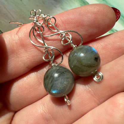 Stillness In The Storm: labradorite earrings
