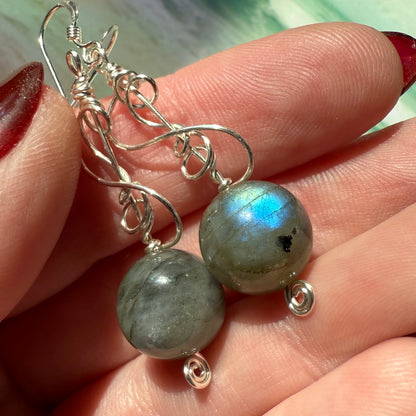Stillness In The Storm: labradorite earrings