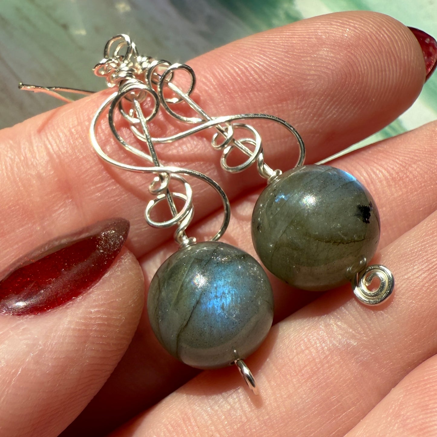 Stillness In The Storm: labradorite earrings