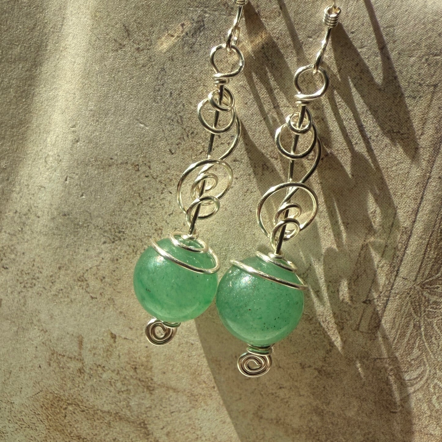 Stillness In The Storm: aventurine earrings