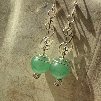 Stillness In The Storm: aventurine earrings