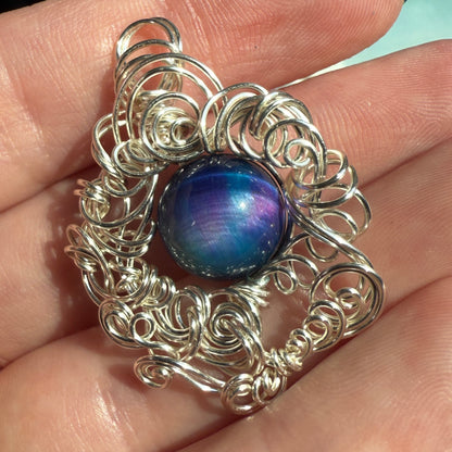 on the turning tide - nebula tigerseye pendant