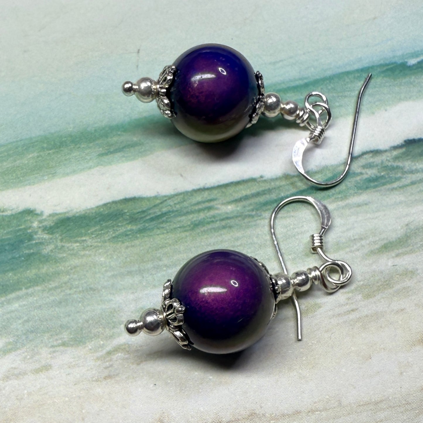 on the turning tide - thermal color-shift earrings