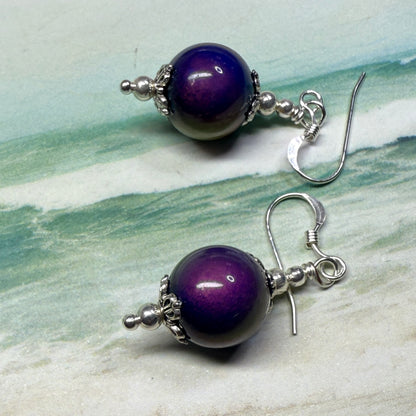 on the turning tide - thermal color-shift earrings