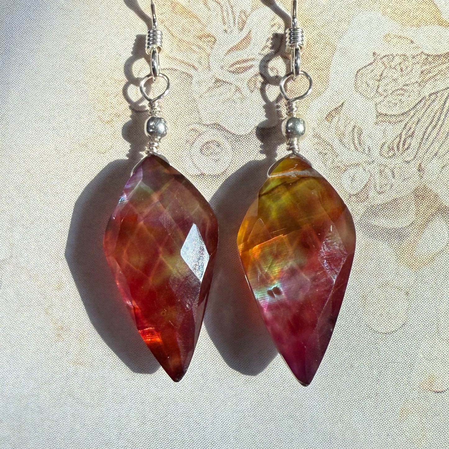 on the turning tide - orange aurora earrings