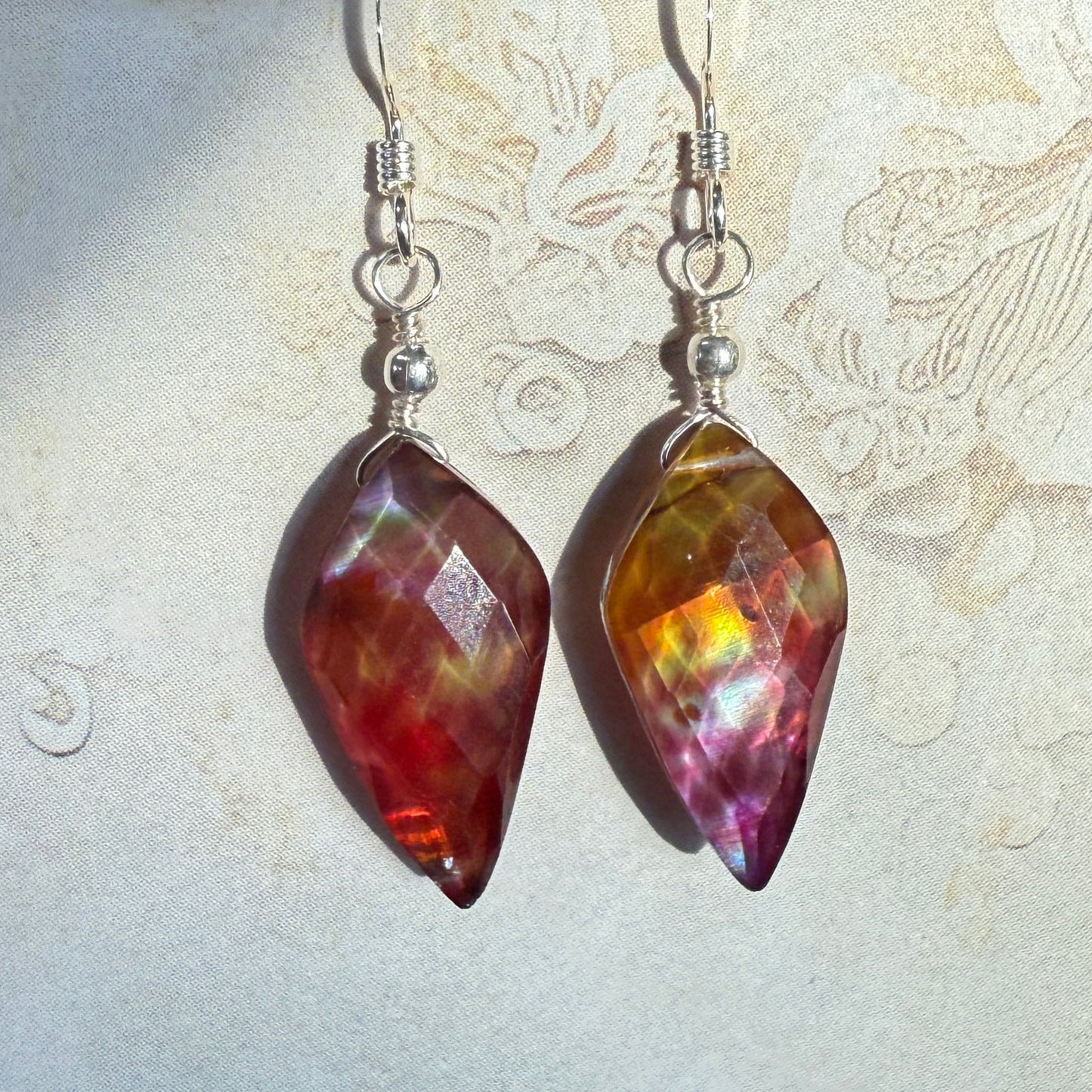 on the turning tide - orange aurora earrings