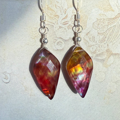 on the turning tide - orange aurora earrings