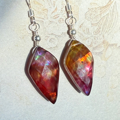 on the turning tide - orange aurora earrings