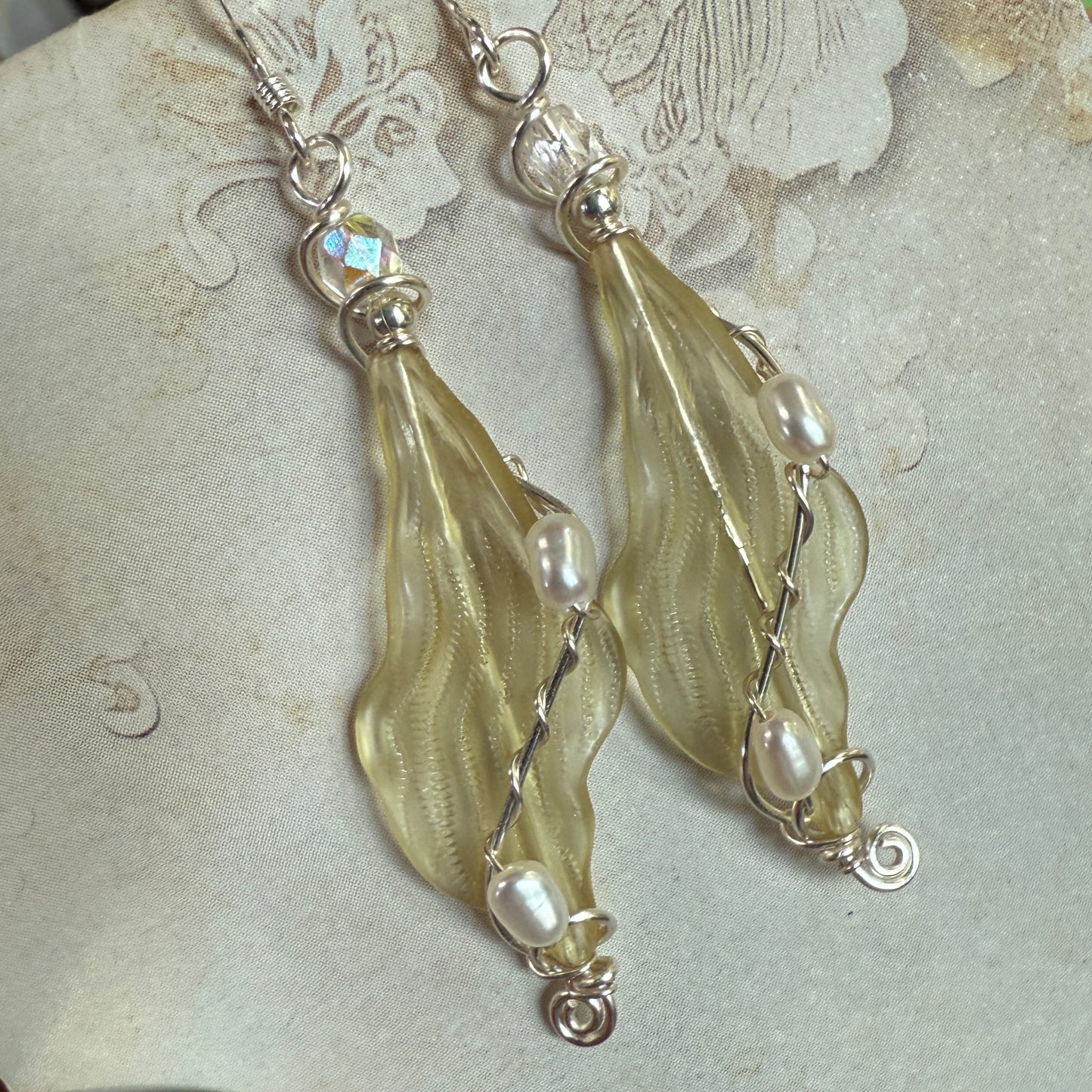 on the turning tide - kelp earrings