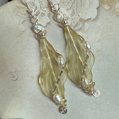 on the turning tide - kelp earrings