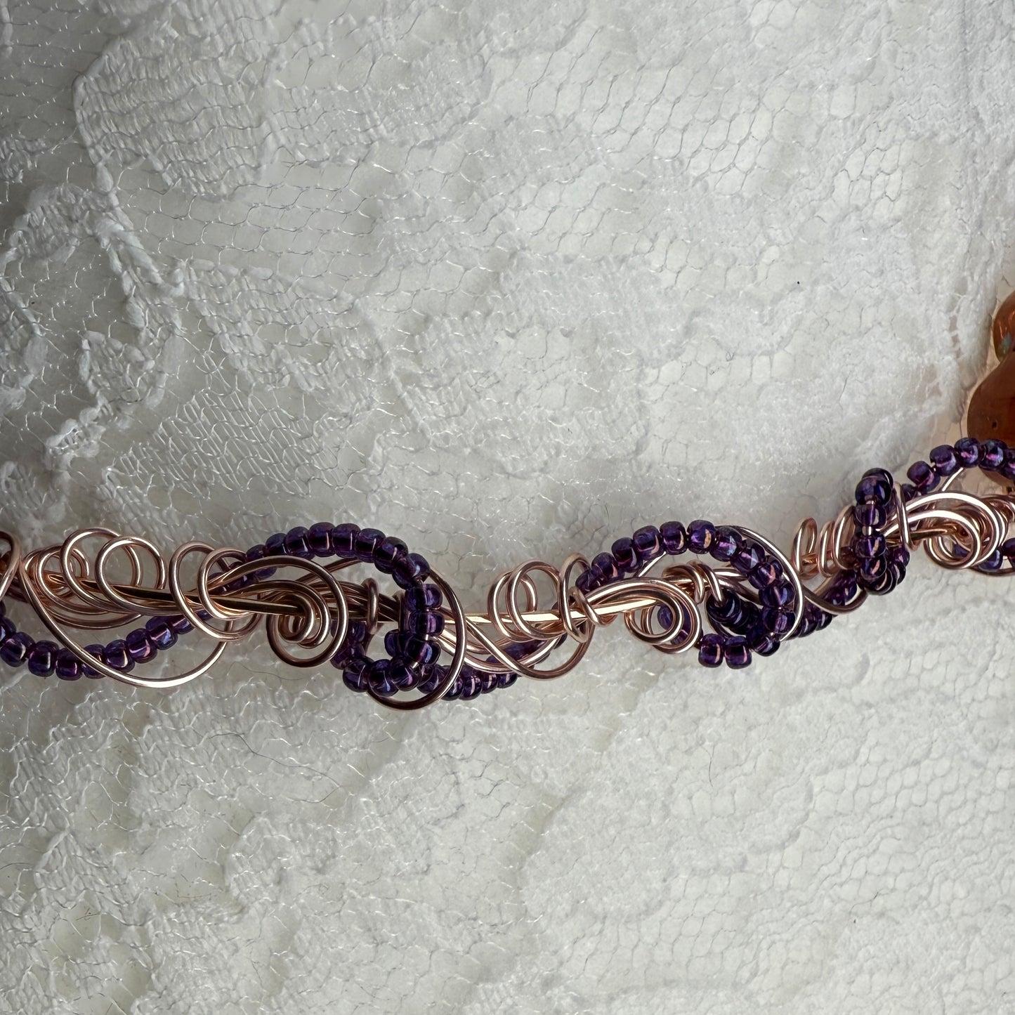 on the turning tide - hibiscus necklace