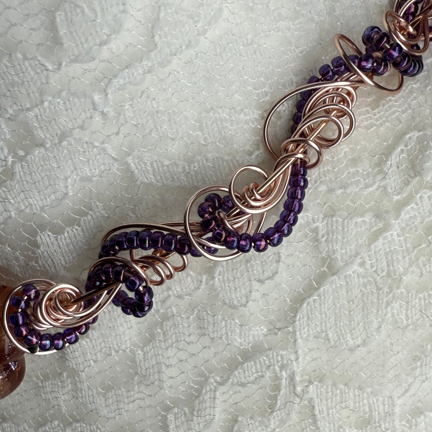 on the turning tide - hibiscus necklace