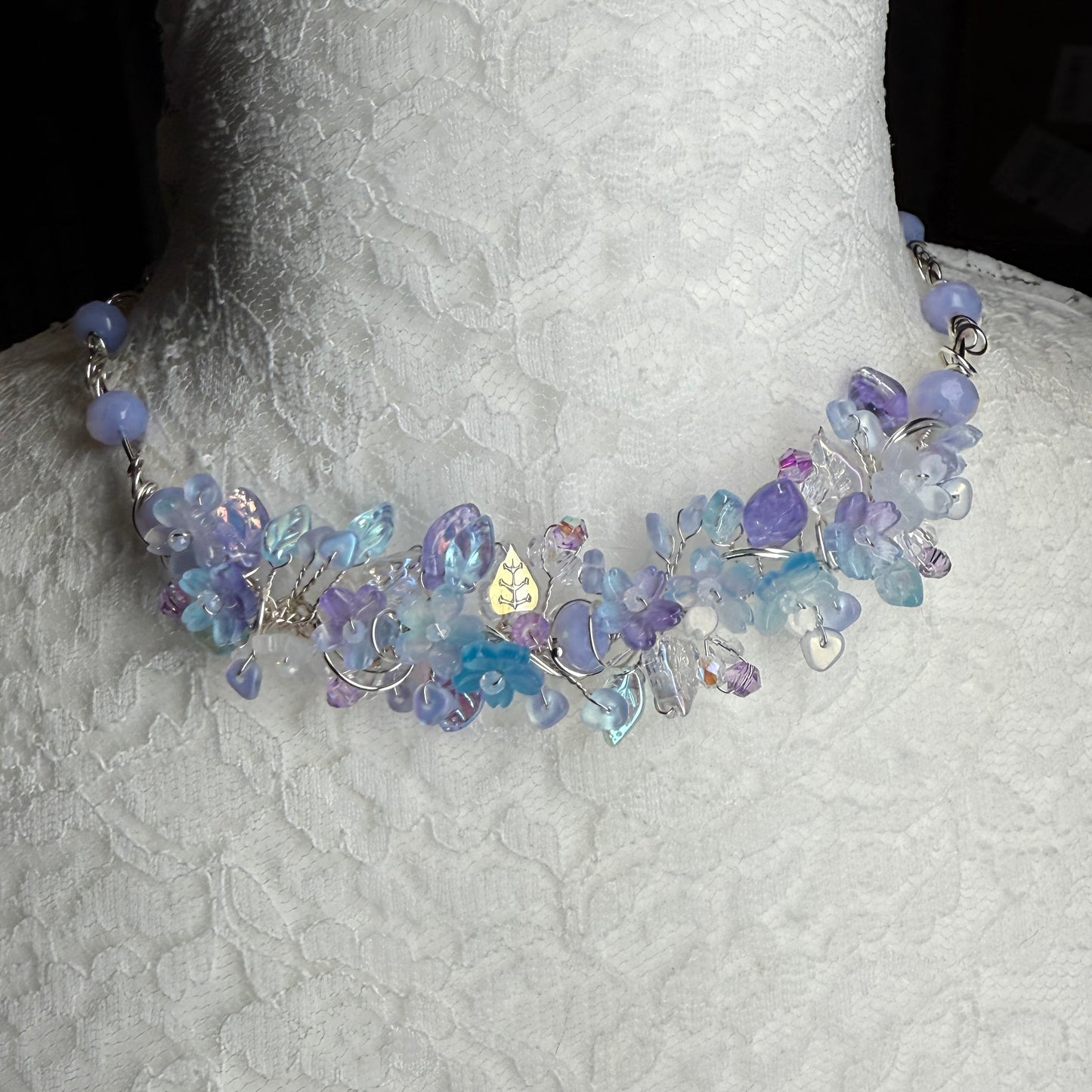 on the turning tide - mermaid garden necklace