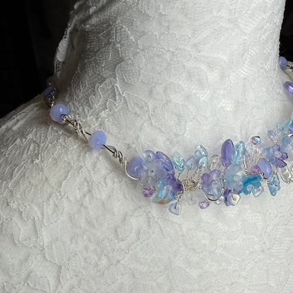 on the turning tide - mermaid garden necklace