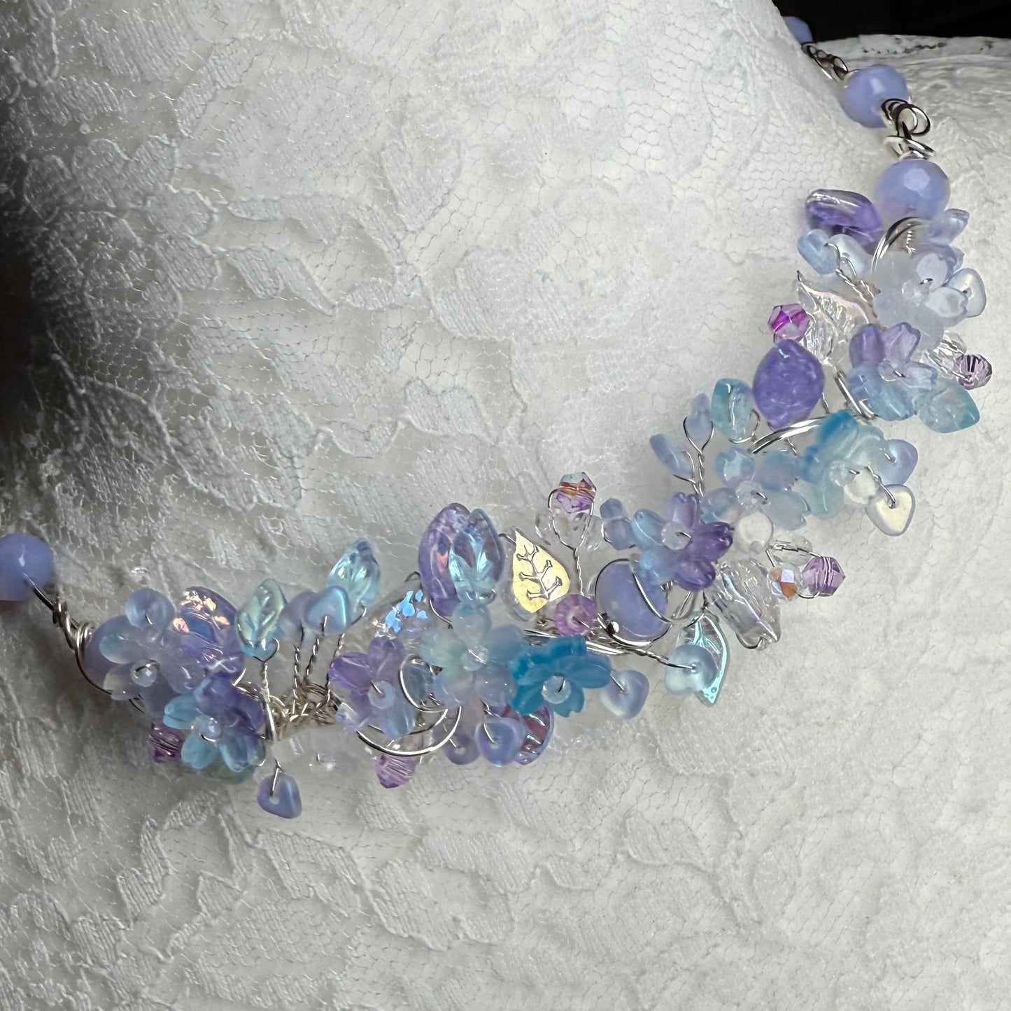 on the turning tide - mermaid garden necklace