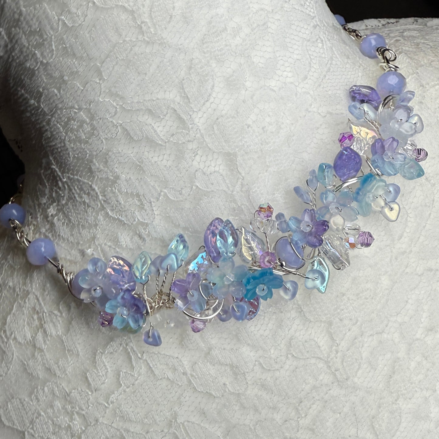 on the turning tide - mermaid garden necklace