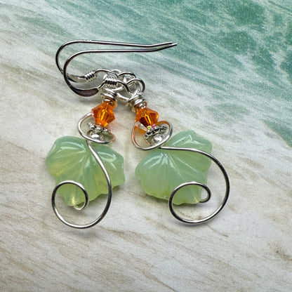 on the turning tide - leaf earrings