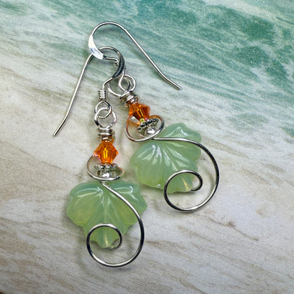 on the turning tide - leaf earrings
