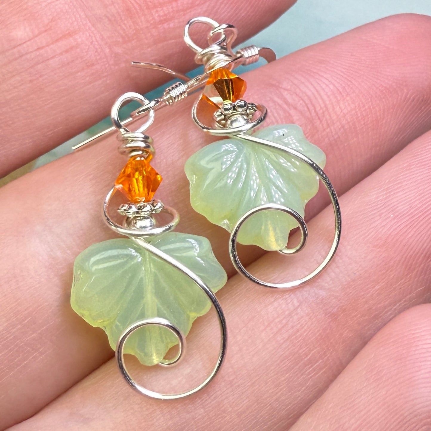 on the turning tide - leaf earrings